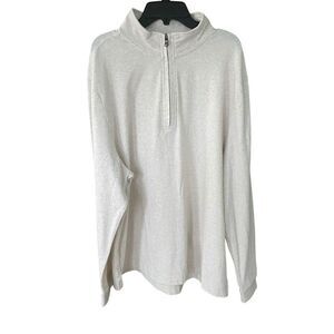 Saddlebred Men's Gray & White Quarter-Zip Pullover Sweater Size XL